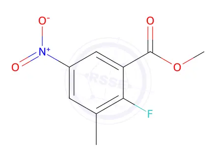 Chemical structure of methyl 2-fluoro-3-methyl-5-nitrobenzoate