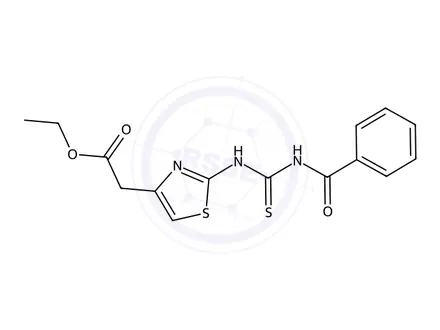 Chemical structure of Ethyl 2-(2-(3-benzoylthioureido)thiazol-4-yl)acetate