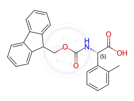 Chemical structure of (S)-2-((((9H-Fluoren-9-yl)methoxy)carbonyl)amino)-2-(o-tolyl)acetic acid