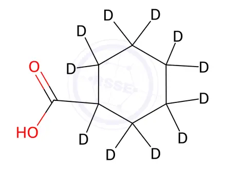 Chemical structure of Cyclohexanecarboxylic-d11 Acid