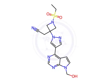Chemical structure of N-7-Hydroxymethyl Baricitinib