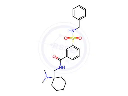 Chemical structure of 3-(N-Benzylsulfamoyl)-N-((1-(dimethylamino)cyclohexyl)methyl)benzamide