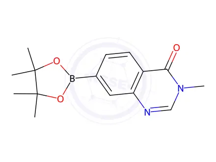 Chemical structure of 3-Methyl-7-(4,4,5,5-tetramethyl-1,3,2-dioxaborolan-2-yl)quinazolin-4(3H)-one