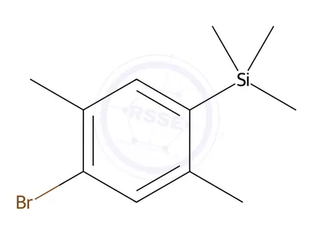 Chemical structure of Benzene, 1-bromo-2,5-dimethyl-4-(trimethylsilyl)-