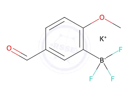 Chemical structure of potassium trifluoro(5-formyl-2-methoxyphenyl)borate