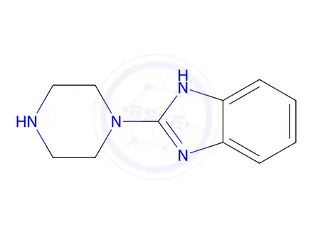 Chemical structure of 2-Piperazin-1-yl-1H-benzoiMidazole hydrochloride, 98+% C11H15ClN4, MW: 238.72