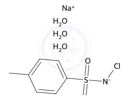 Chemical structure of Chloramine T trihydrate