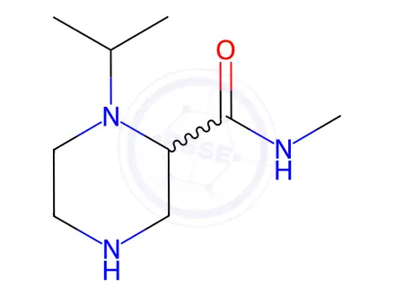 Chemical structure of 1-Isopropyl-N-methylpiperazine-2-carboxamide