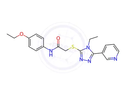Chemical structure of N-(4-Ethoxyphenyl)-2-((4-ethyl-5-(pyridin-3-yl)-4H-1,2,4-triazol-3-yl)thio)acetamide