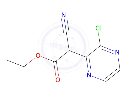 Chemical structure of Ethyl 2-(3-chloropyrazin-2-yl)-2-cyanoacetate