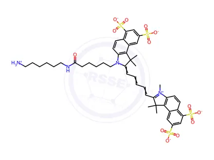 Chemical structure of Sulfo-Cy5.5 amine