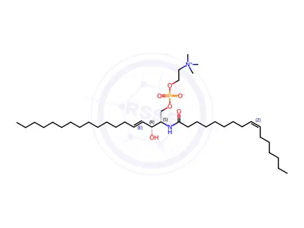Chemical structure of 16:1 SM (d18:1/16:1(9Z))