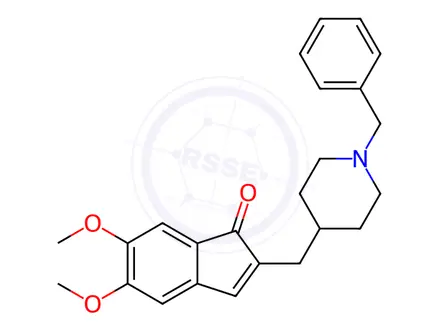 Chemical structure of 2-((1-Benzylpiperidin-4-yl)methyl)-5,6-dimethoxy-1H-inden-1-one
