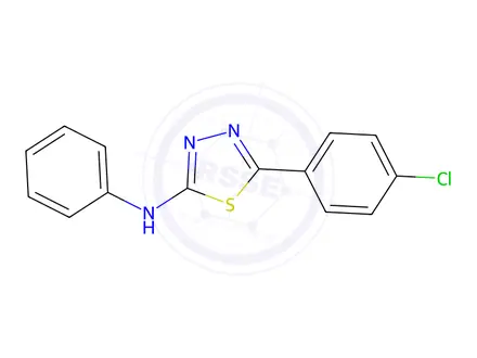 Chemical structure of 5-(4-Chlorophenyl)-N-phenyl-1,3,4-thiadiazol-2-amine