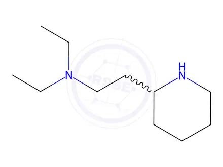 Chemical structure of N,N-diethyl-2-(piperidin-2-yl)ethan-1-amine