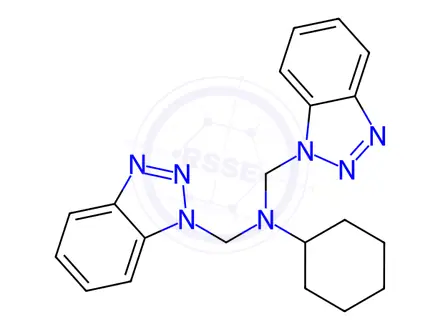 Chemical structure of N,N-Bis((1H-benzo[d][1,2,3]triazol-1-yl)methyl)cyclohexanamine