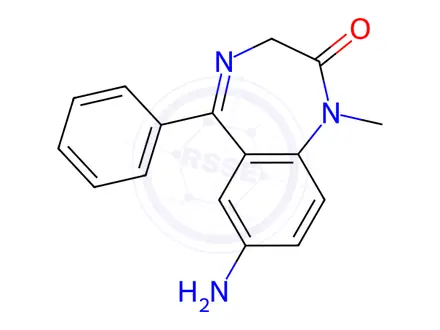 Chemical structure of 7-Amino Nimetazepam