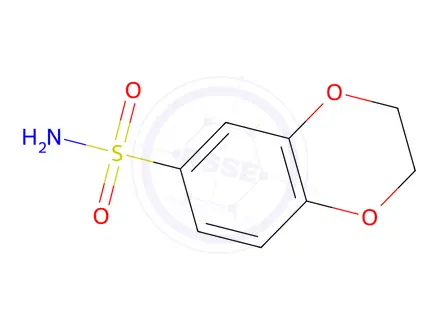 Chemical structure of 2,3-Dihydro-1,4-benzodioxine-6-sulphonamide