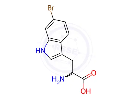 Chemical structure of 6-Bromo-DL-tryptophan