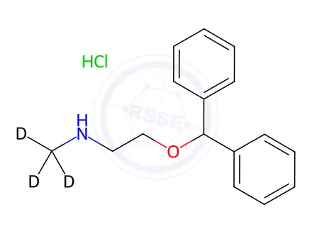 Chemical structure of N-Desmethyl Diphenhydramine-d3 Hydrochloride