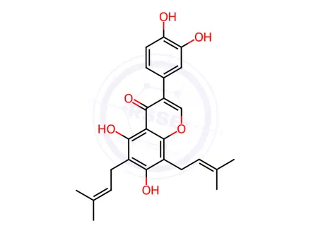 Chemical structure of 6,8-Diprenylorobol