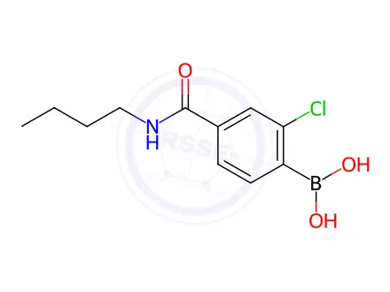 Chemical structure of (4-(Butylcarbamoyl)-2-chlorophenyl)boronic acid