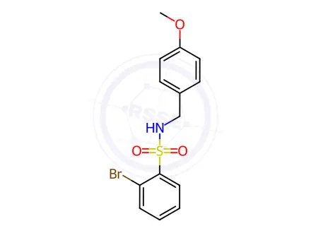 Chemical structure of 2-Bromo-N-(4-methoxybenzyl)benzenesulfonamide