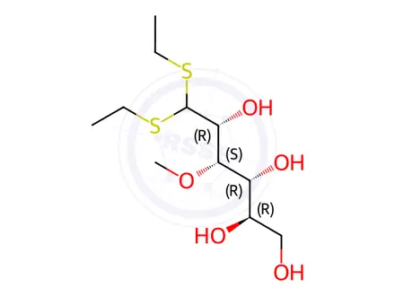 Chemical structure of 3-O-Methyl-D-glucose diethyl dithioacetal