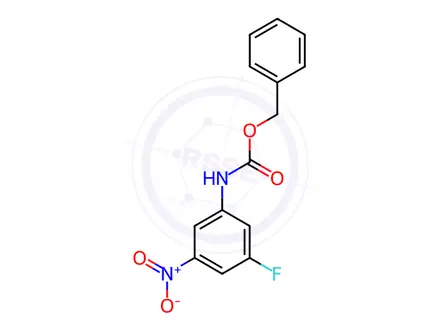 Chemical structure of Carbamic acid, N-(3-fluoro-5-nitrophenyl)-, phenylmethyl ester