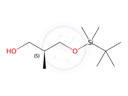 Chemical structure of (2S)-3-{[Tert-Butyl(dimethyl)silyl]oxy}-2-methylpropan-1-ol