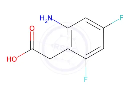 Chemical structure of 2-(2-Amino-4,6-difluorophenyl)acetic acid