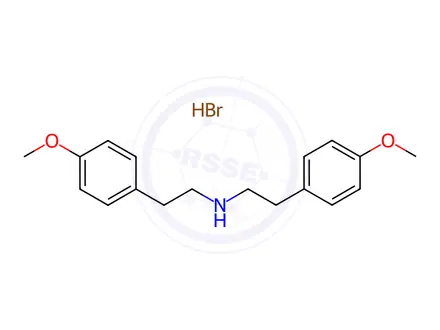 Chemical structure of 2-(4-Methoxyphenyl)-N-[2-(4-methoxyphenyl)ethyl]ethanamine hydrobromide