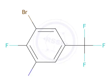 Chemical structure of 3-Bromo-2-fluoro-5-(trifluoromethyl)aniline
