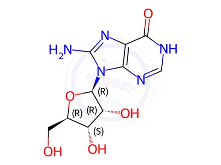 Chemical structure of 8-Amino-Inosine