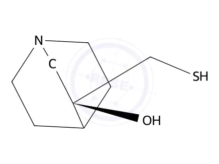 Chemical structure of (S)-3-(Mercaptomethyl)quinuclidin-3-ol