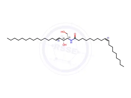 Chemical structure of N-(9Z-octadecenoyl)-sphing-4-enine Cer(d18:1/18:1(9Z))