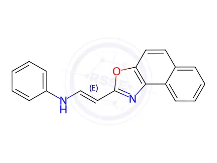 Chemical structure of N-(2-(Naphtho[1,2-d]oxazol-2-yl)vinyl)aniline