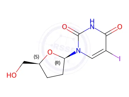 Chemical structure of 5'-Iodo-2',3'-dideoxyuridine