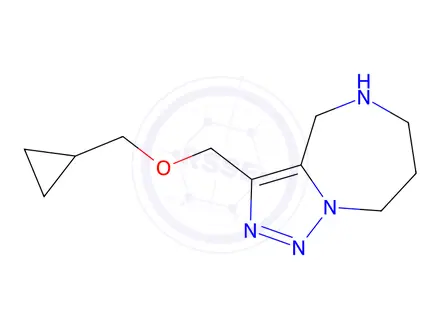 Chemical structure of 3-((Cyclopropylmethoxy)methyl)-5,6,7,8-tetrahydro-4H-[1,2,3]triazolo[1,5-a][1,4]diazepine