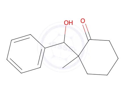 Chemical structure of 2-(hydroxy(phenyl)methyl)-2-methylcyclohexanone