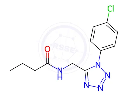 Chemical structure of N-((1-(4-Chlorophenyl)-1H-tetrazol-5-yl)methyl)butyramide