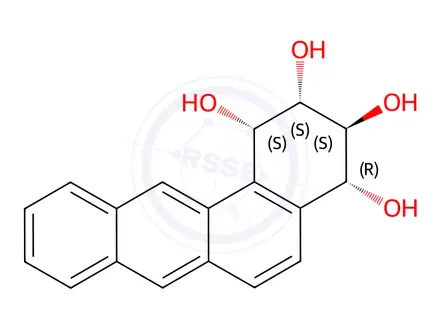 Chemical structure of Benz[a]anthracene-1r,2c,3t,4c-tetrahydro-1,2,3,4-tetrol