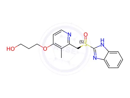 Chemical structure of (R)-O-Desmethyl Rabeprazole Impurity