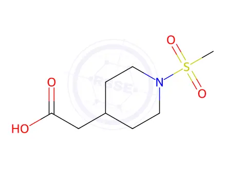Chemical structure of (1-Methanesulfonyl-piperidin-4-yl)-acetic acid