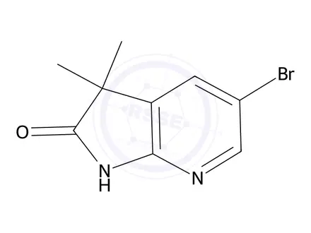 Chemical structure of 5-Bromo-3,3-dimethyl-1H-pyrrolo[2,3-b]pyridin-2(3H)-one