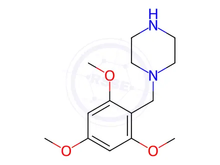 Chemical structure of Trimetazidine Hydrochloride Impurity 6 Monomer (Trimetazidine Dihydrochloride EP Impurity F)
