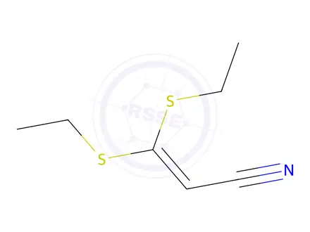 Chemical structure of 3,3-bis(ethylthio)acrylonitrile