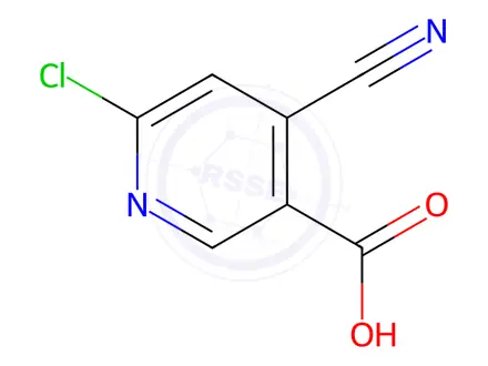 Chemical structure of 6-Chloro-4-cyanonicotinic acid