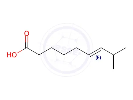 Chemical structure of (6E)-8-Methyl-6-nonenoic Acid