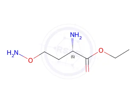 Chemical structure of L-Homoserine, O-amino-, ethyl ester (9CI)